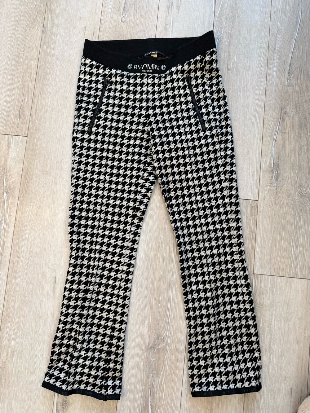 Cambio Black & White Houndstooth Pants